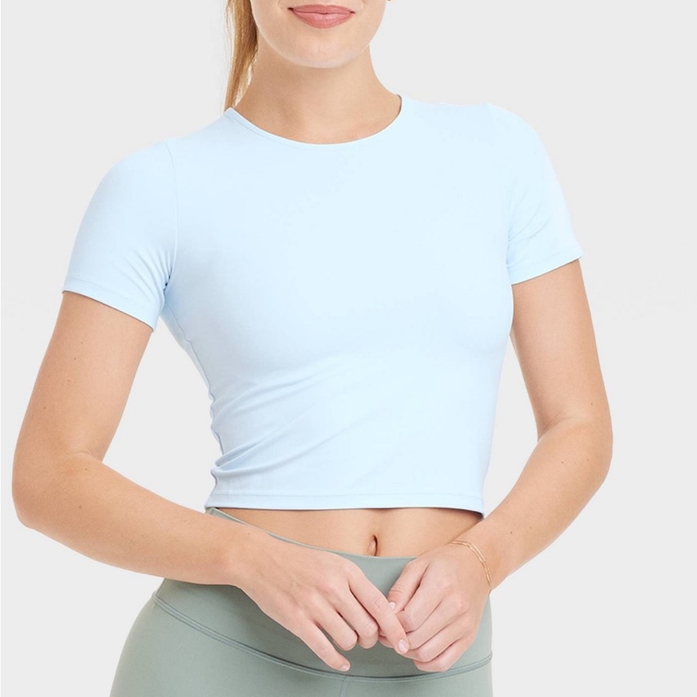 Light Blue Short Sleeve Top